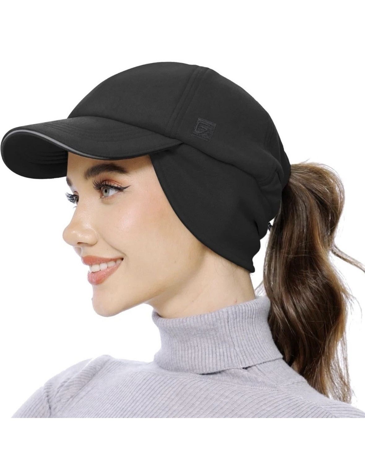 New GADIEMKENSD Women's Fleece Ponytail Hat - Reflective Winter Hat