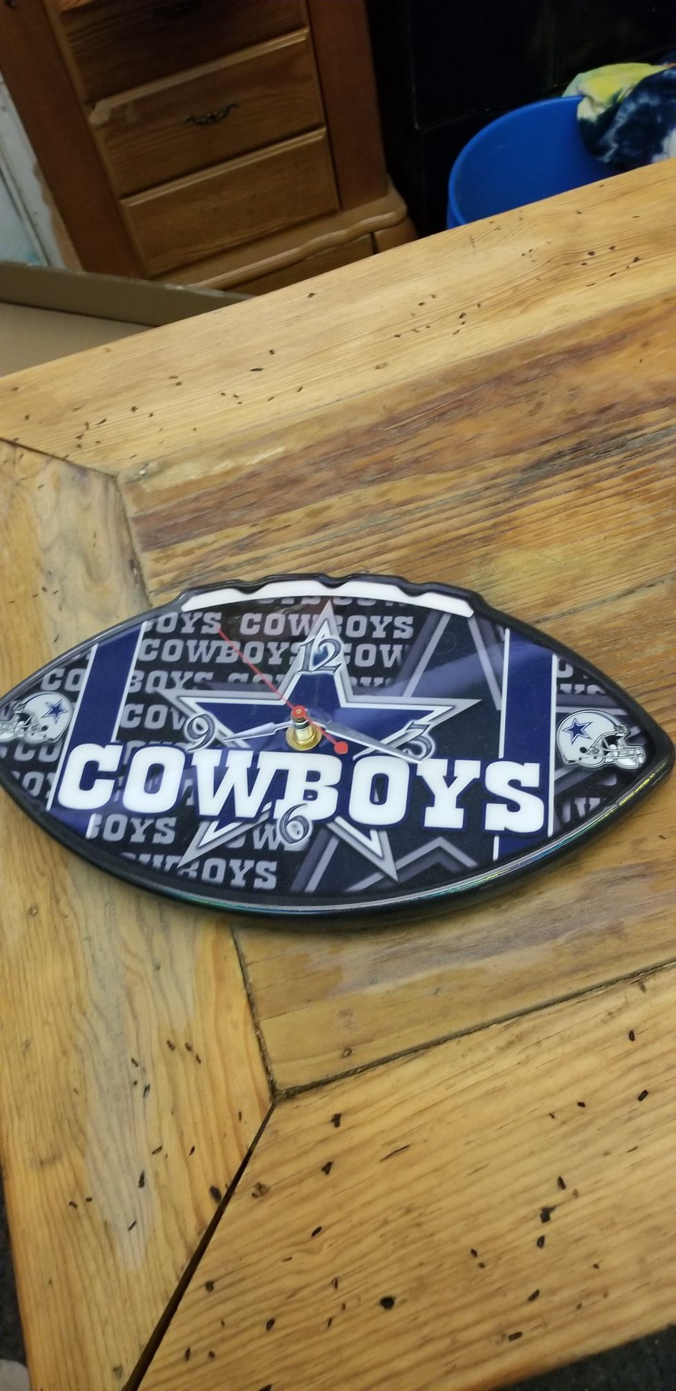 NFL Cowboys football clock