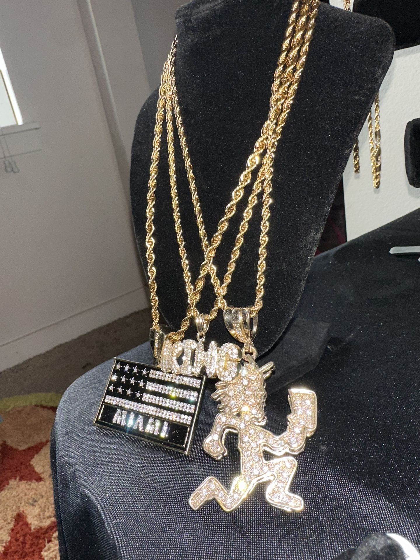 Gold Plated Rope Chains & Pendants 20” - 22” 5mm (Taking Offers/Sold Separately or as Bundle Deals)