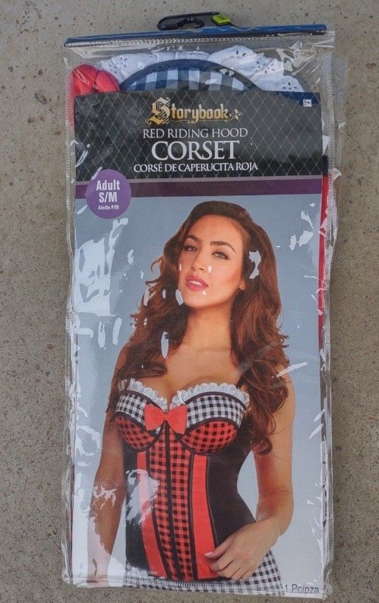 Storybook Costume Cosplay Red Riding Hood Corset size S/M
