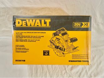 Brand new DeWalt XR 20V brushless 7-1/4” circular saw with accessory. Retails for $279 for tool only.