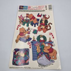 VTG 90's Winnie the Pooh Window Decorations Static Cling  Disney 08249