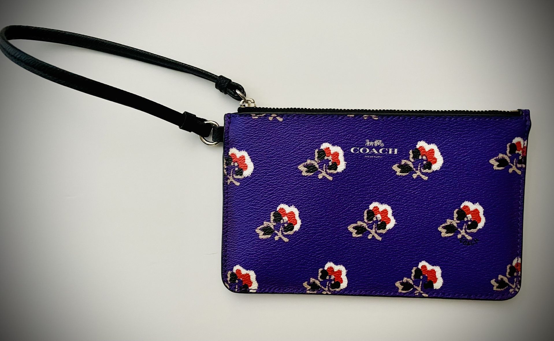 Authentic Coach Bramble Rose Small Wristlet