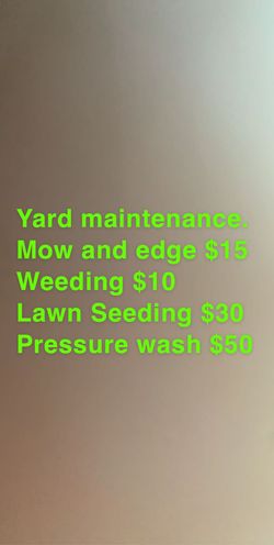 Yard maintenance