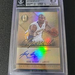 🔥 BGS 8.5,10 Auto on card /75 Kobe Bryant 2012 Panini Gold Standard Superscribe