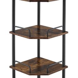 Tajsoon Corner Shelf Stand, 3 Tier Industrial Corner Shelves, Multipurpose Standing Display Shelf, Corner Shelving Unit