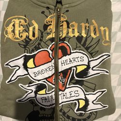 Green ED Hardy Hoodie