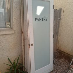 Indoor Door, Marked With "PANTRY". Includes Framing