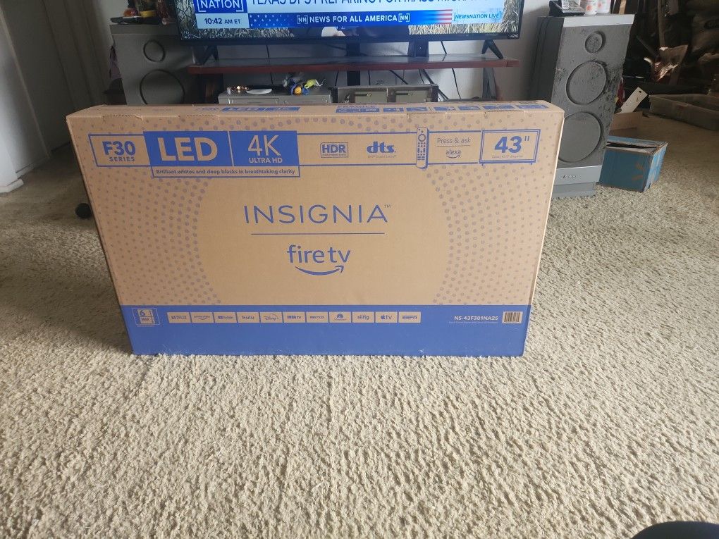 New, still in box, 43" Insignia Fire TV