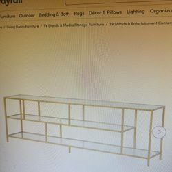 Beautiful Gold Media Console - Tv Stand 