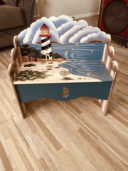 Decorative Nautical Bench Home Decor Craft Doll Stuffed Animal Plant Display
