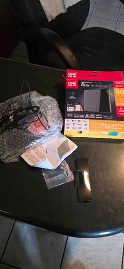 One For All 14432 HDTV Antenna Amplified Indoor Flat TV Antenna - 50 mile range