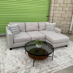 Gray Living Spaces Sectional Reversible Chaise