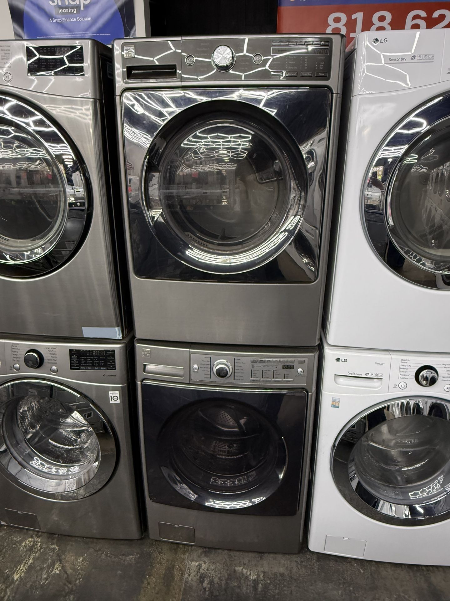 Kenmore Stainless steel washer and gas dryer set