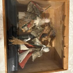 JAPANESE TRADITIONAL KYUGETSU  ELDERLY COUPLE DOLLS
