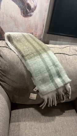 a.n.a Striped Fringe Scarf with Tags