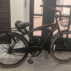 Huffy 26" Nel Lusso Cruiser Bike, Fits Riders 5'0"+, Matte Black, Adult, Men's