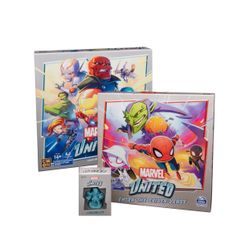 New Sealed in Box Marvel United, Superhero Card Strategy Board Game Comic Bundle with Spiderman and Dr. Strange Expansion, Great Christmas Gift 