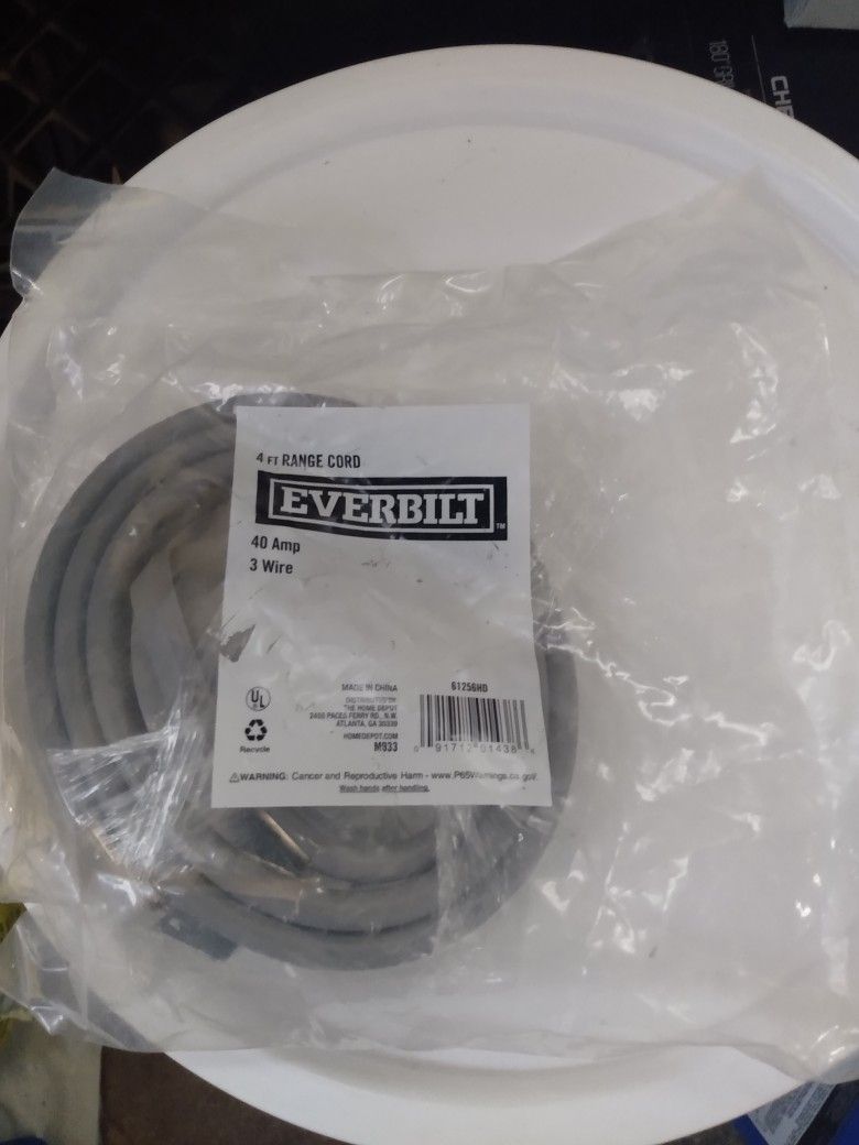 Everbuilt 4ft, 3 Prong, Range Cord