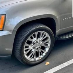 22 Inch GN Stock Wheels Chevy Silverado Tahoe Suburban Yukon Escalade Rims And Tires Like New Parts