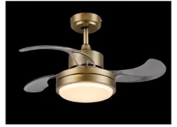 Brand New Oaks Aura 24" Modern Ceiling Fan with Dimmable LED Light & Remote