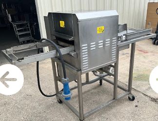 Belshaw donut glazer on casters
