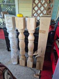 Nice Brand New Four wooden post. 5by5by48.
