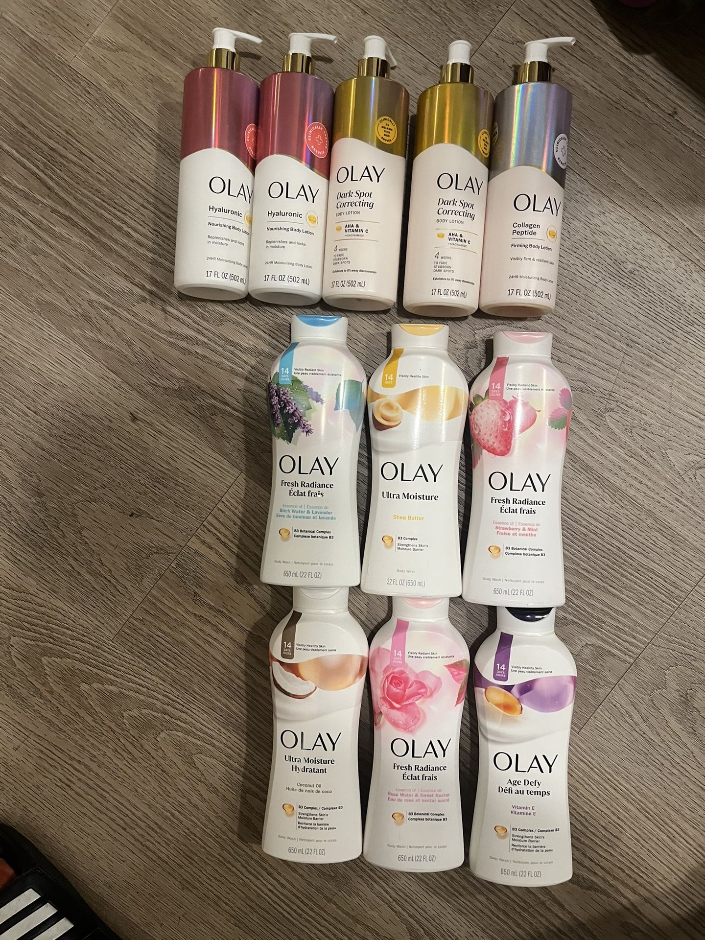 Okay Body wash $5ea. Body Lotion. $8ea