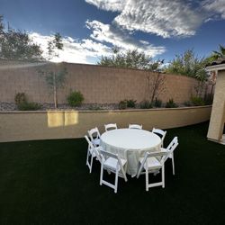 Resin Chairs And Round Tables