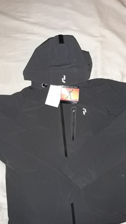 Jacket Waterproof Hoodie GREY Zipper Pocket Medium