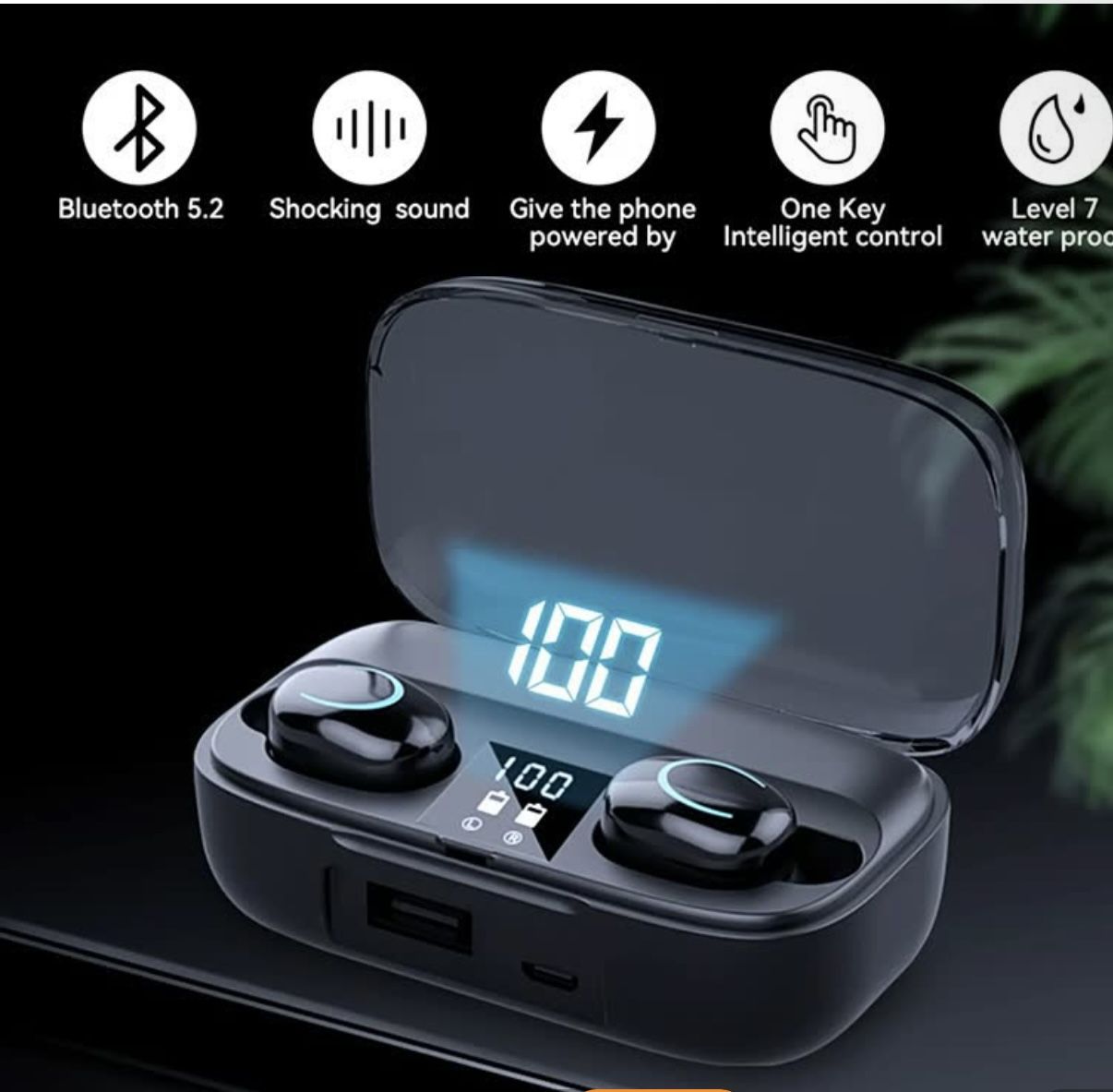 Wireless Bluetooth Earphones /Smart Touch Gaming Headset Active Noise Reduction 