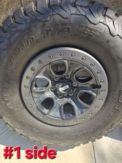 Wheels and tires off a Gen 3 Ford Raptor x4