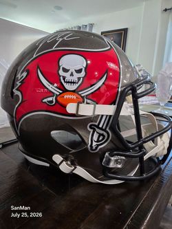 John Lynch Signed Buccaneers Full-Size AUTHENTIC ON- FIELD Speed Helmet