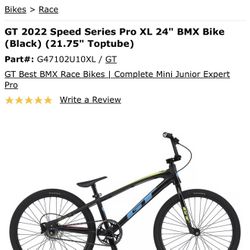 GT 2022 Speed Series Pro XL 24" BMX Bike