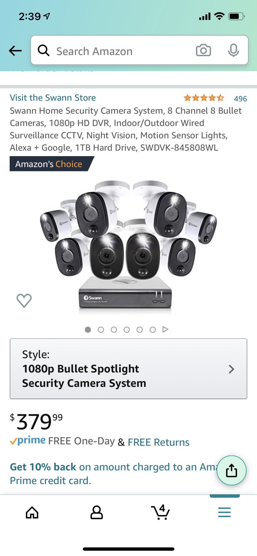Swan security cameras