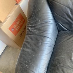 Free Black Leather Loveseat