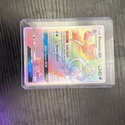 Rainbow Blastoise GX Pokémon Card