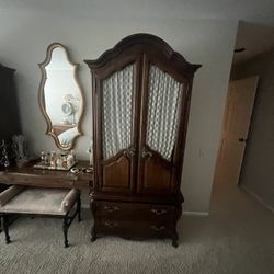 Solid Wood French Style Armoire 