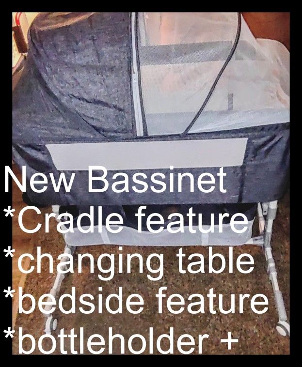New Portable Bassinet/Changing Table Rocking Feature