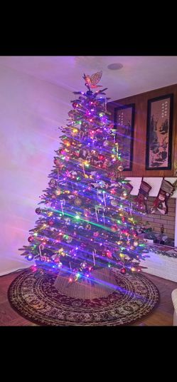 Large Artificial Christmas Tree with Lights
