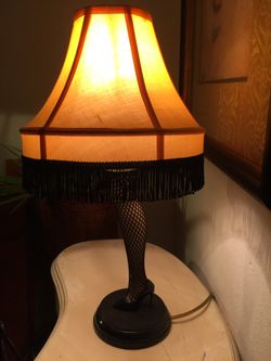 Vintage Christmas story desk lamp.