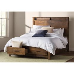 Wooden Queen Bed Frame With Storage 