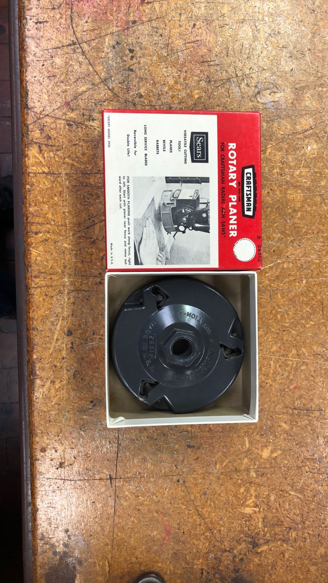 Craftsman rotary planer for radial arm saws