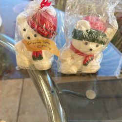 Vintage Christmas Polar Bear Happy Holidays Sculpted Candle New Old Stock