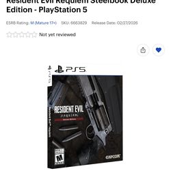 Resident Evil Requiem Steelbook Deluxe Edition - PlayStation 5