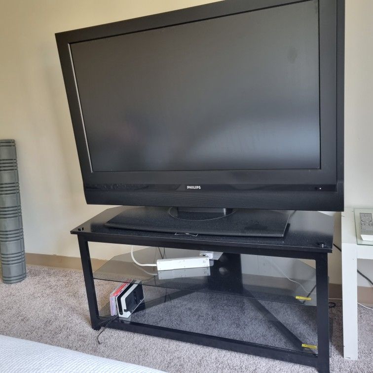 47-inch Philips TV + TV table--$80
