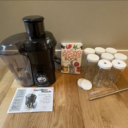 Juicer, Recipe Book And Glasses- Like New!