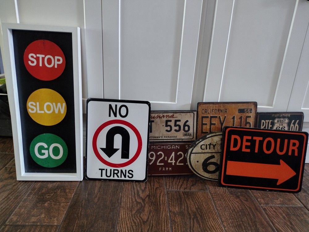 Road Sign Decor For Kids Room