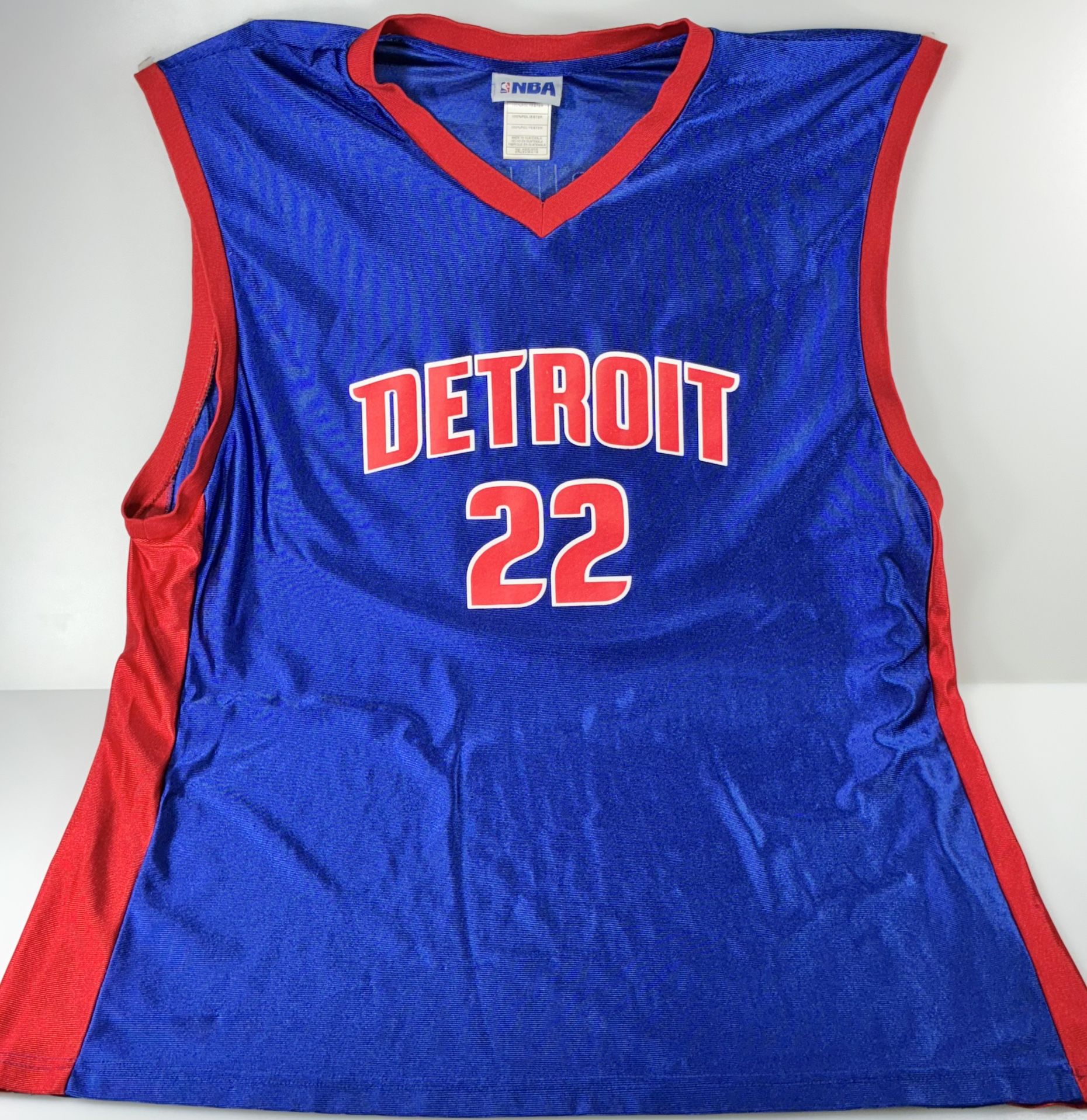 Vintage NBA Detroit Pistons Tayshaun Prince Blue Jersey Men's Size 2XL