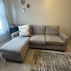 HONBAY Convertible Sectional Sofa, L Shaped Couch